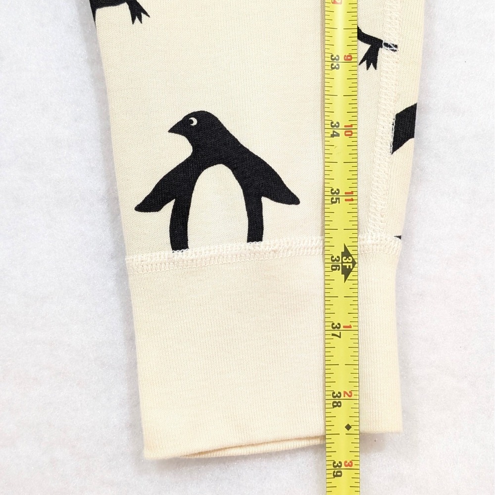 Hanna Andersson Pajamas Size S Organic Cotton Butter Yellow Penguin Sustainable - Picture 9 of 11